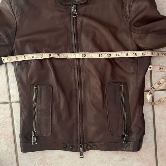 S.W.O.R.D. 6.6.44 motorcycle leather jacket rare brown coat patch bomber - Picture 8 of 9